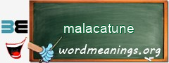 WordMeaning blackboard for malacatune